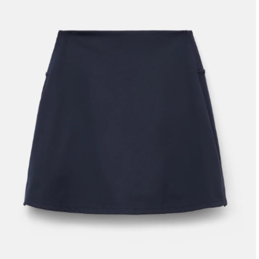 Girlfriend Collective Blue A-Line Mini skort